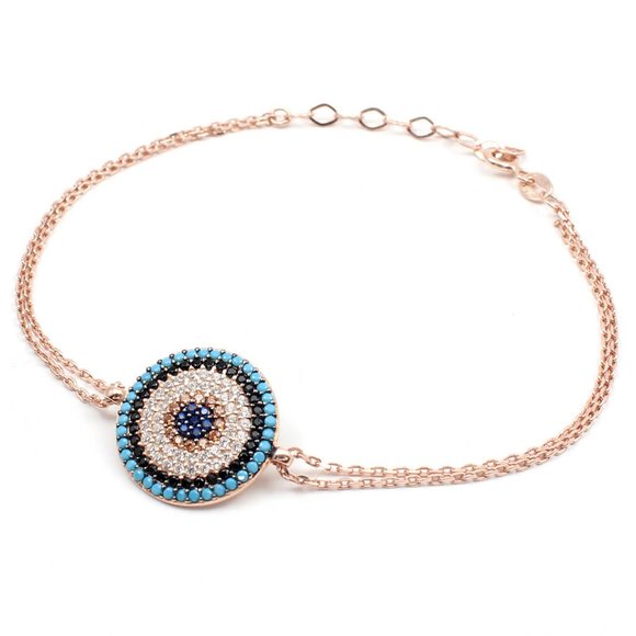 CHARMING EVIL EYE TURQUOISE COLOR BRACELET - Picture 2 of 3